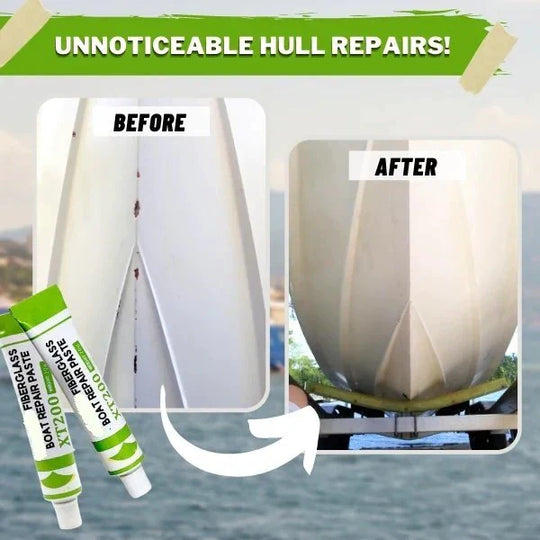 50% OFF! ✨Fiberglass Boat Repair Paste | Instant Gelcoat Filler for Scratches, Cracks &amp; Gouges | No-Mix Marine Grade Compound✨