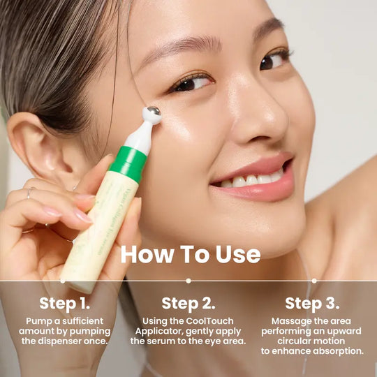 💕Vegetarian Collagen Eye Serum - Korean Skincare, contains triple hyaluronic acid and peptide collagen serum, used to improve skin elasticity, reduce fine lines and dark circles - (0.33 fl oz | 10ml)