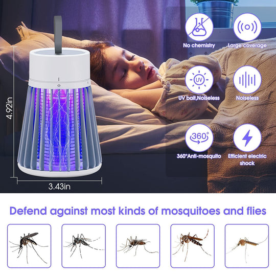 🦟USB/Rechargeable Portable Mosquito &amp; Fly Trap Lamp for Indoor &amp; Outdoor