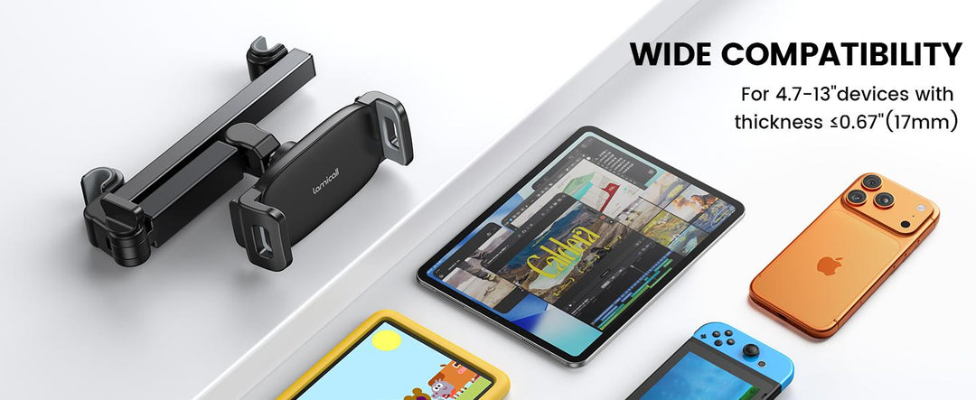 Telescopic Car Headrest Holder for Phones &amp; Tablets