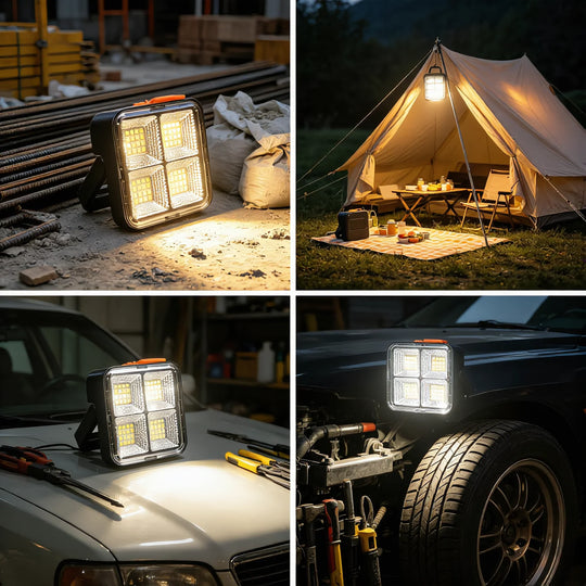 Portable Solar Work Light with 4 Lighting Modes