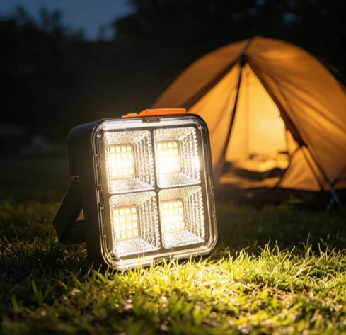 Portable Solar Work Light with 4 Lighting Modes