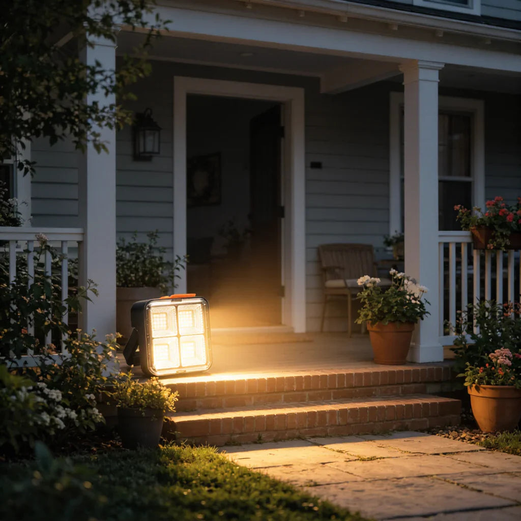 Portable Solar Work Light with 4 Lighting Modes
