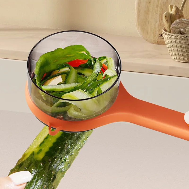 ⏳Begrenzte Zeit 49% Rabatt💥Multifunktionsschäler mit Resteaufbewahrungseimer