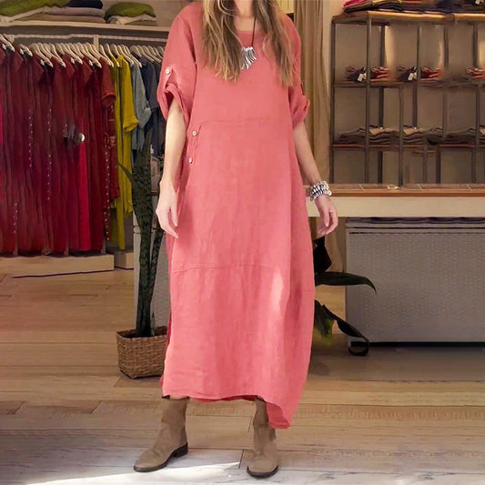 💥49%Rabatt 💥Women's Breathable Side Button Adjustable Sleeve Dress