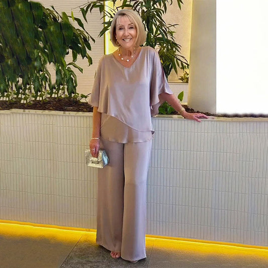 Doppellagiges 2-teiliges Set in Übergröße