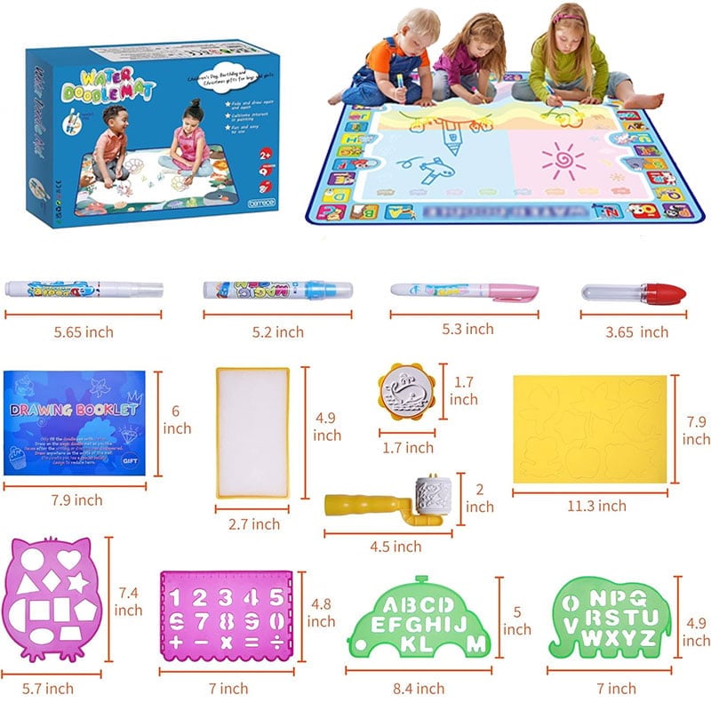 🔥Last Day Promotion 49% OFF - Wasser Doodle Matte, Aqua Malerei Zeichnung Matte Mess Free Learning Toy Matte