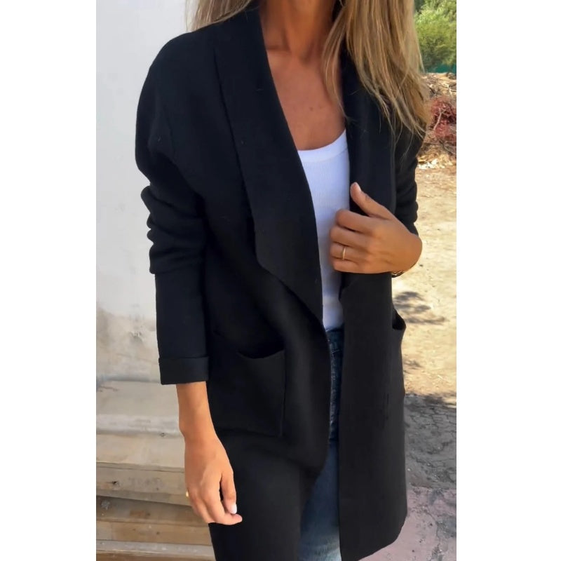 🔥🔥HEIßER SALE 50% RABATT🔥🔥Lässiger Langarm-Cardigan mit Revers
