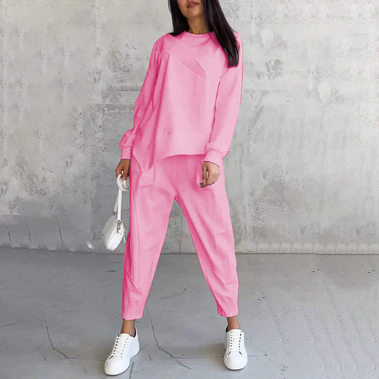 💕Damen Langarm-Sweatshirts mit unregelmäßigem Saum &amp; Hosen-Set