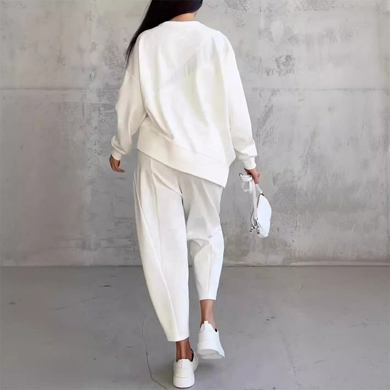 💕Damen Langarm-Sweatshirts mit unregelmäßigem Saum &amp; Hosen-Set