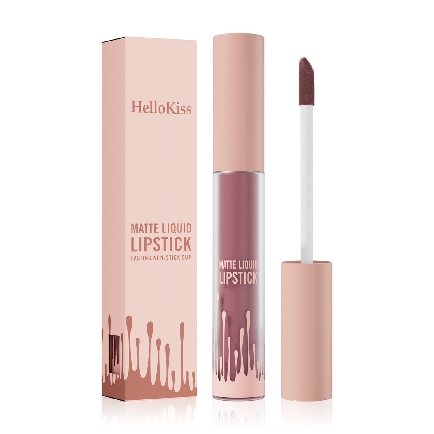 4 Farben matter, wasserfester Lipgloss