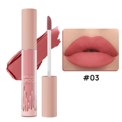 4 Farben matter, wasserfester Lipgloss