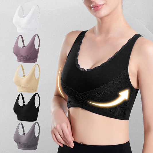 Push-Up-BH mit seitlichem Verschluss und 3D-Spitze in Übergröße