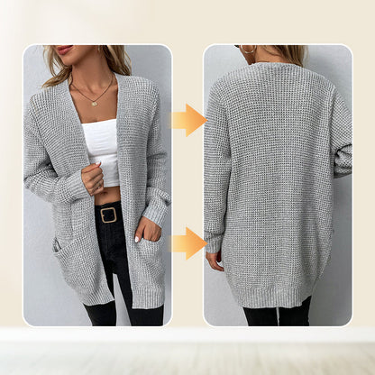 Lässiger Strick-Cardigan für Damen mit Taschen