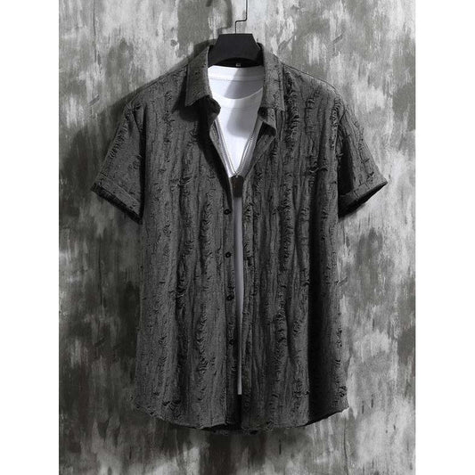 Kurzarmhemd mit Hohlsaum für Herren