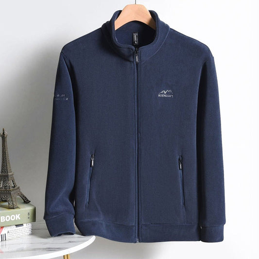 Weiche, verdickte, warme Jacke mit durchgehendem Reißverschluss