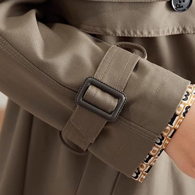 2025 Frühherbst✨Schlanker mittellanger Trenchcoat mit Revers für Damen