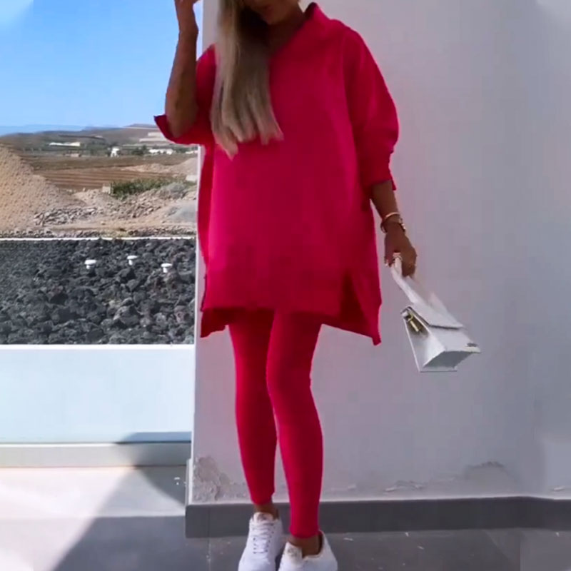 2-teiliges Set mit Kapuzen-Sweatshirt und Jogging-Leggings