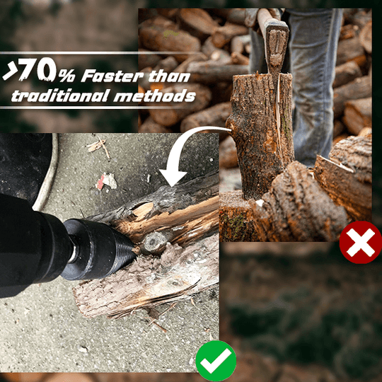 🛠️⚡The Professional Upgrade for Firewood Prep. Durable Drill Set Makes Quick Work of Logs.