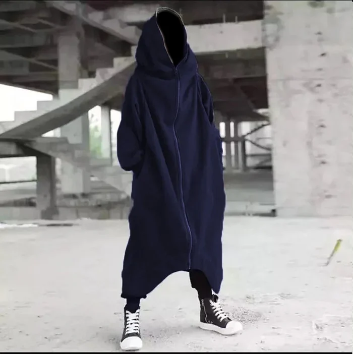 Langärmliger Nazgul-Langmantel für Unisex mit Kapuze