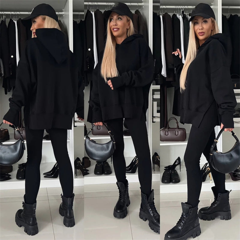 Damen-Zweiteiler mit Oversized-Hoodie und Leggings