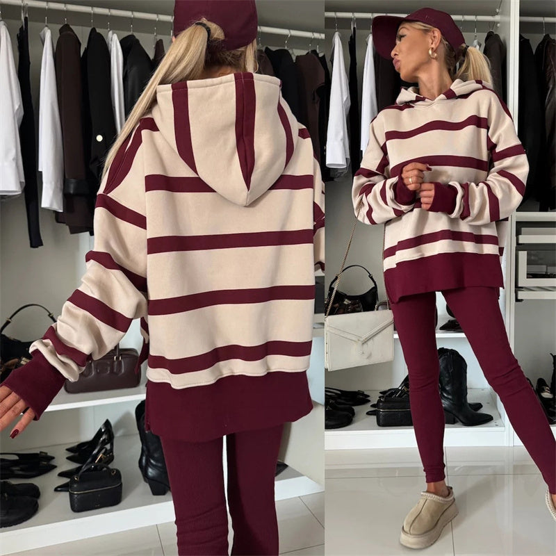 Damen-Zweiteiler mit Oversized-Hoodie und Leggings