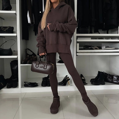 Damen-Zweiteiler mit Oversized-Hoodie und Leggings