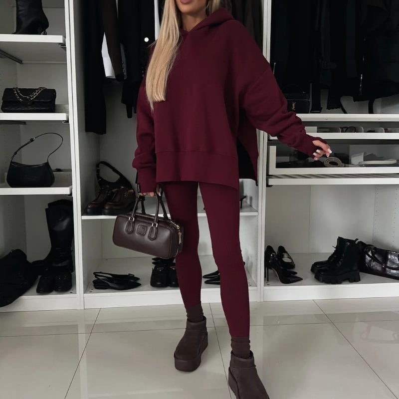 Damen-Zweiteiler mit Oversized-Hoodie und Leggings