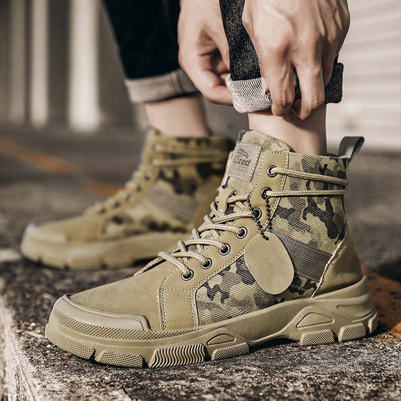 Ideales Geschenk - Lässige Outdoor-Militärstiefel in Tarnfarben für Herren