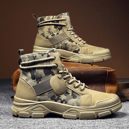 Ideales Geschenk - Lässige Outdoor-Militärstiefel in Tarnfarben für Herren