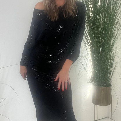 🎅Weihnachts-Sale✨Damen Pailletten Abendkleid