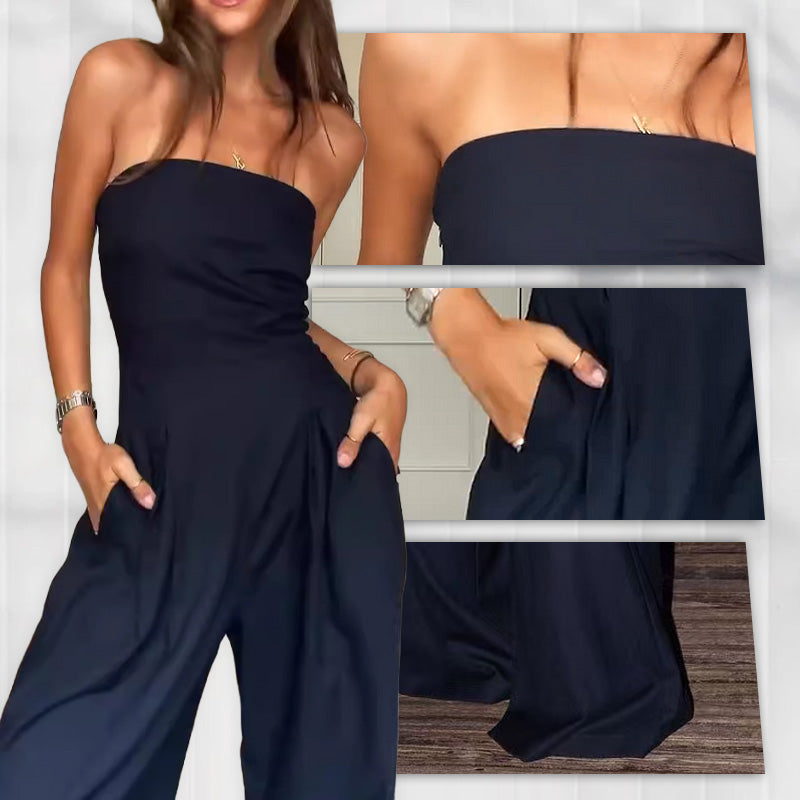 Ärmelloser Jumpsuit mit Taschen