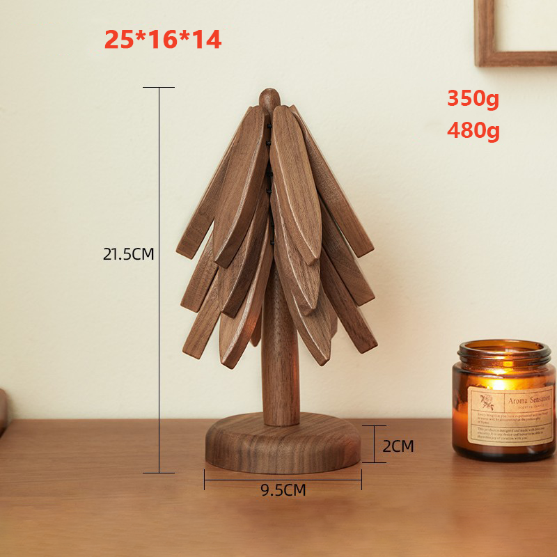 🧑‍🎄🎄Isolierte Untersetzer Massivholz-Weihnachtsbaum-Untersetzer