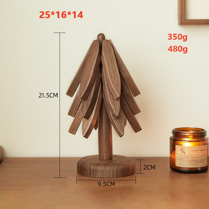 🧑‍🎄🎄Isolierte Untersetzer Massivholz-Weihnachtsbaum-Untersetzer