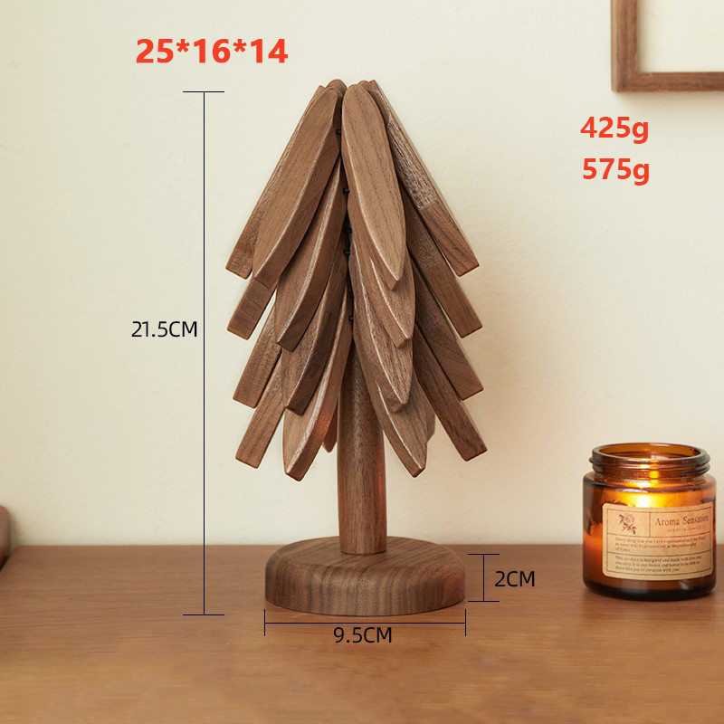 🧑‍🎄🎄Isolierte Untersetzer Massivholz-Weihnachtsbaum-Untersetzer