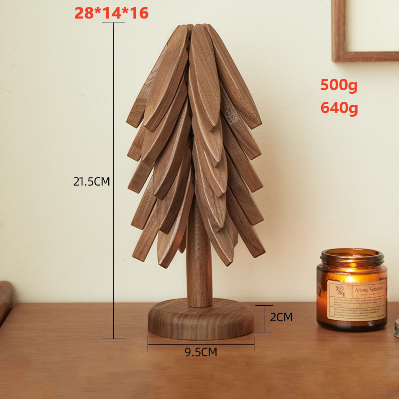 🧑‍🎄🎄Isolierte Untersetzer Massivholz-Weihnachtsbaum-Untersetzer