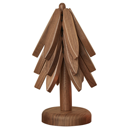 🧑‍🎄🎄Isolierte Untersetzer Massivholz-Weihnachtsbaum-Untersetzer