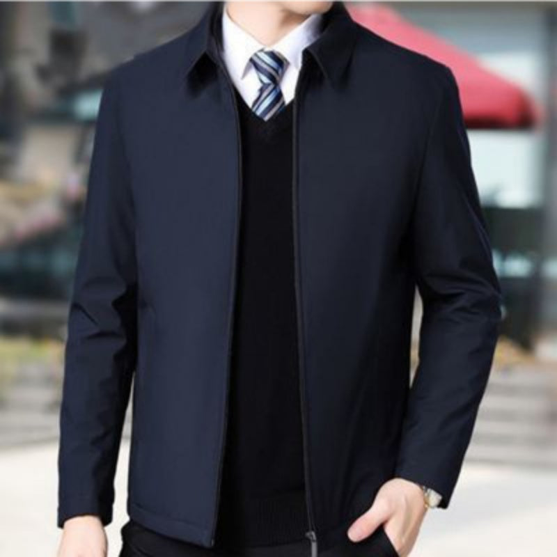 Klassische Business-Jacke mit Reverskragen und Reißverschluss für Herren