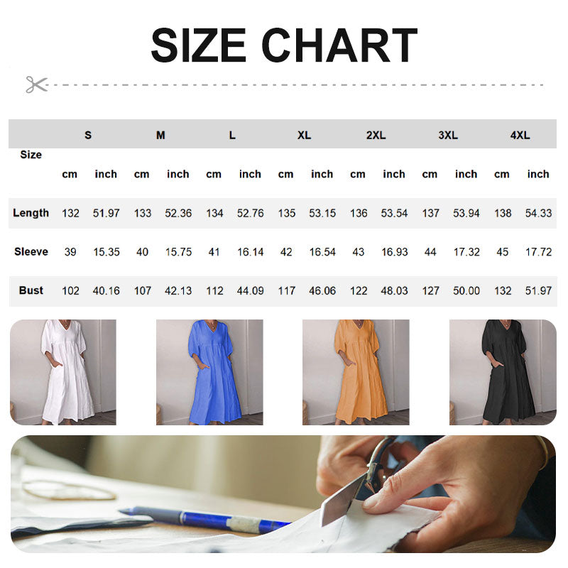 💖🦢Damen V-Ausschnitt Freizeitkleid