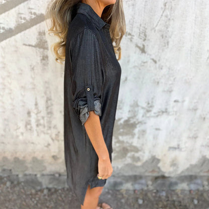 2025 Neues Design👗💖Lässiges Denim-Reverskleid für Damen