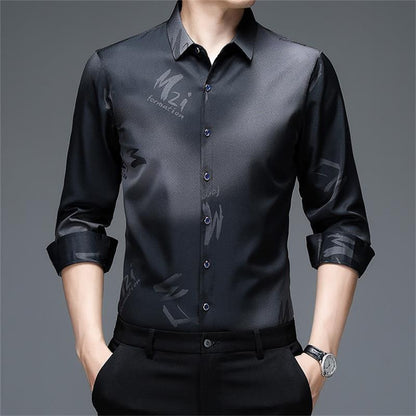 Herrenbekleidung Herbst Frühling Langarm Button Up Shirts
