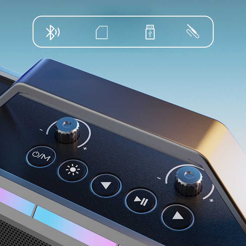 200-W-Bluetooth-Karaoke-Lautsprecher mit kabellosem Mikrofon