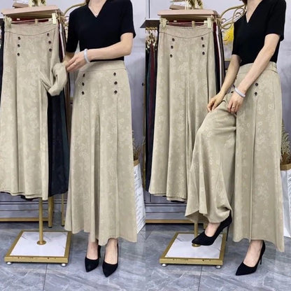 🔥🔥HEIßER SALE 50% RABATT🔥🔥Ice Seidenhose mit hoher Taille und weitem Bein