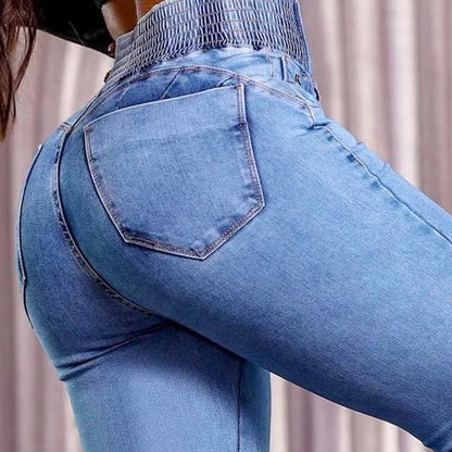 🔥Hot Sale🔥Stretch-Flare-Jeans mit hoher Taille