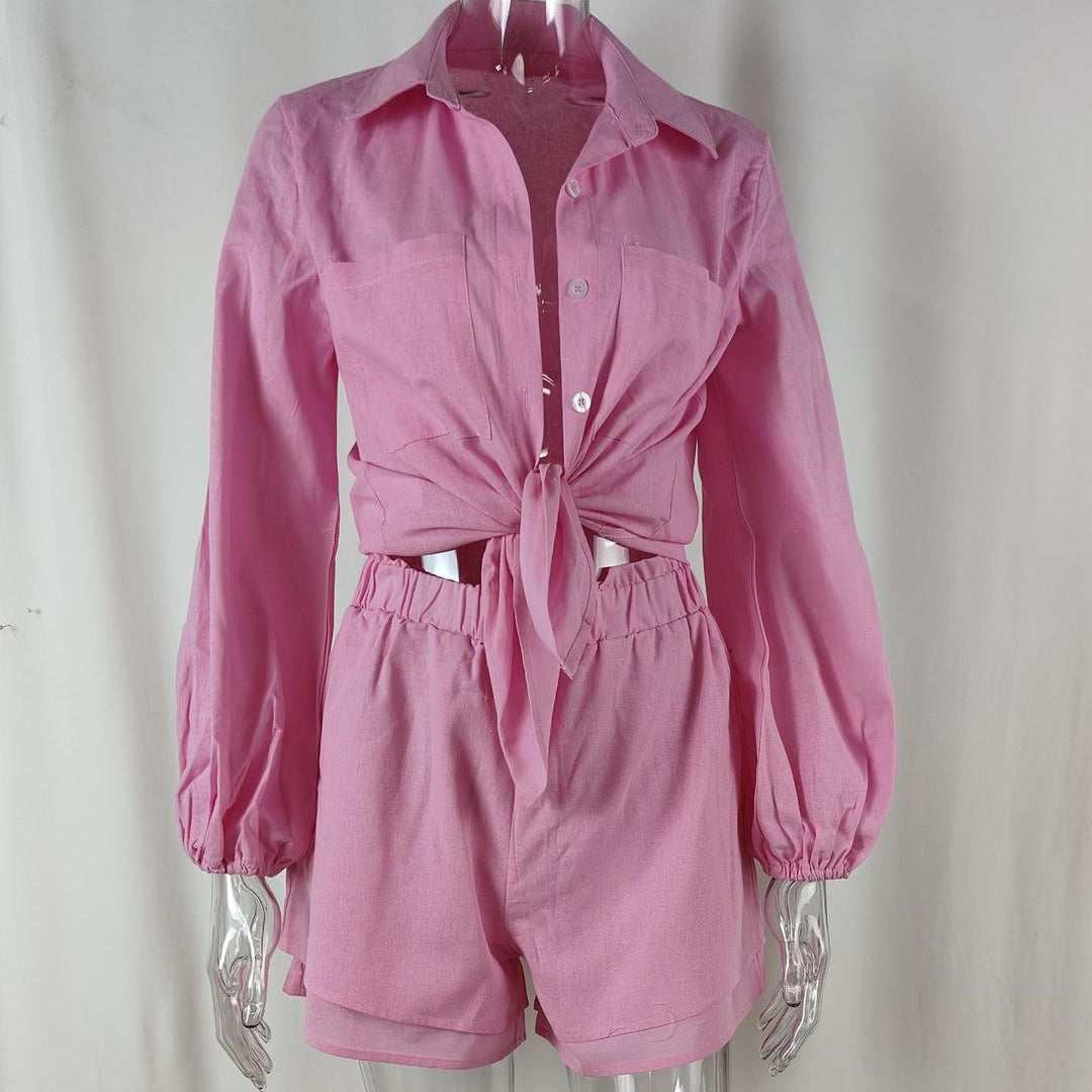 2-teiliges Set - Damen Sommershirt und Shorts