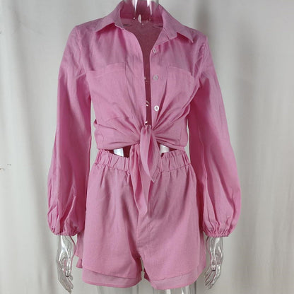 2-teiliges Set - Damen Sommershirt und Shorts