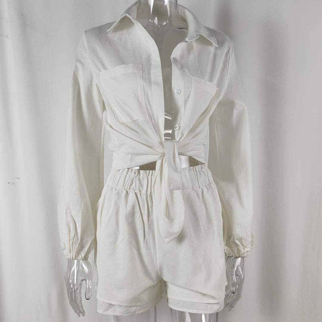 2-teiliges Set - Damen Sommershirt und Shorts