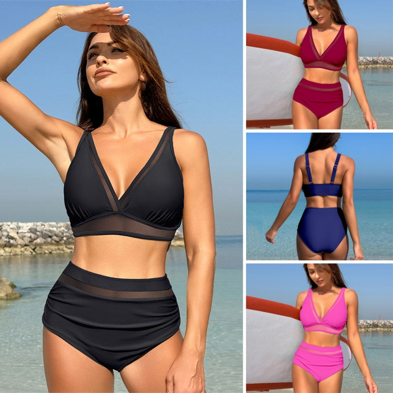 2-teiliges High-Waist-Bikini-Set für Damen
