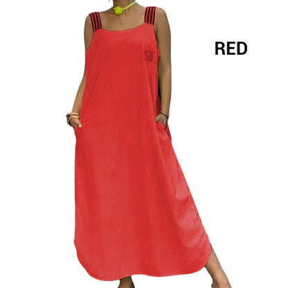 🌸Spring Specials💐 Wide Strap Maxi Dress with Pockets