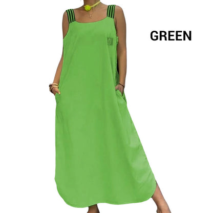 🌸Spring Specials💐 Wide Strap Maxi Dress with Pockets